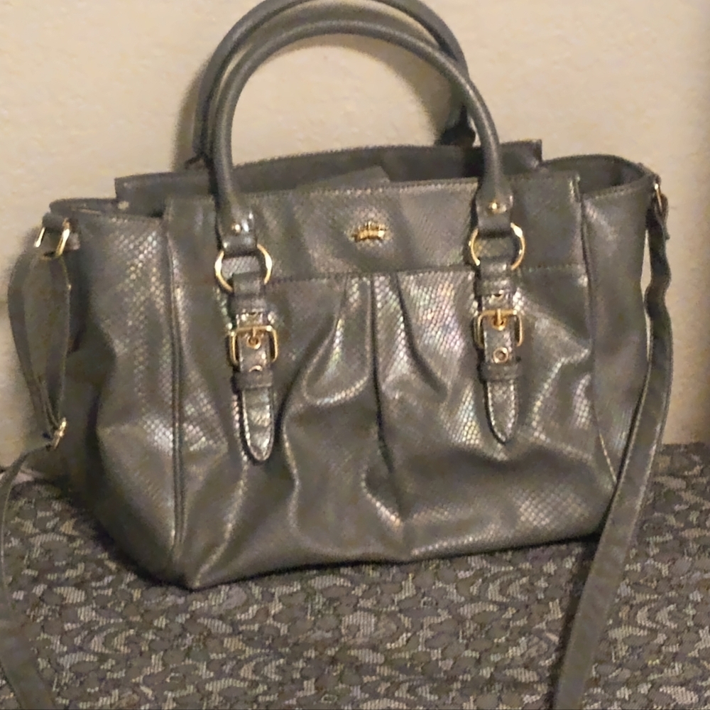 Juicy Couture Iridescent Snakeskin Satchel